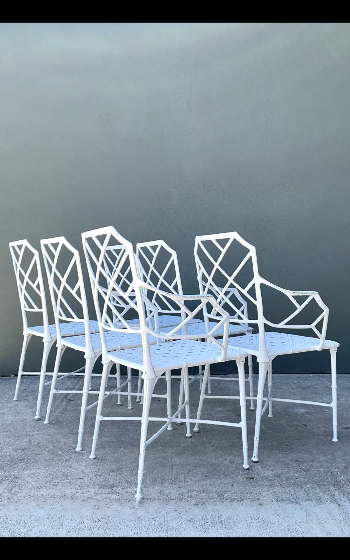 Vintage Brown Jordan “Calcutta” Cast Aluminum Dining Chairs - Set Of 6