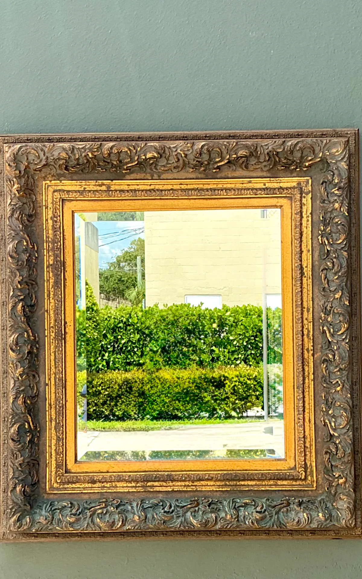 Vintage Ornate Gold and Wood Frame Mirror — additional photo 5