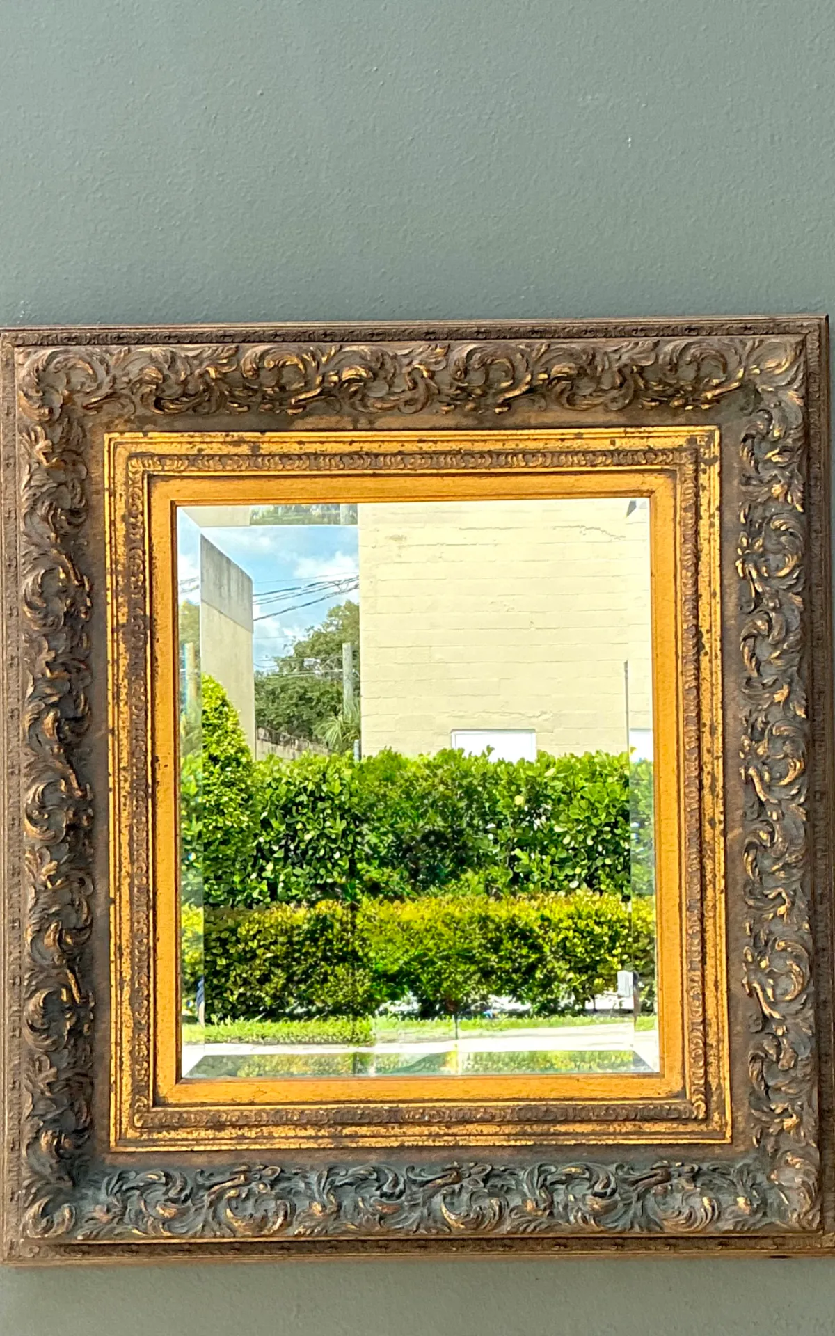 Vintage Ornate Gold and Wood Frame Mirror — additional photo 7