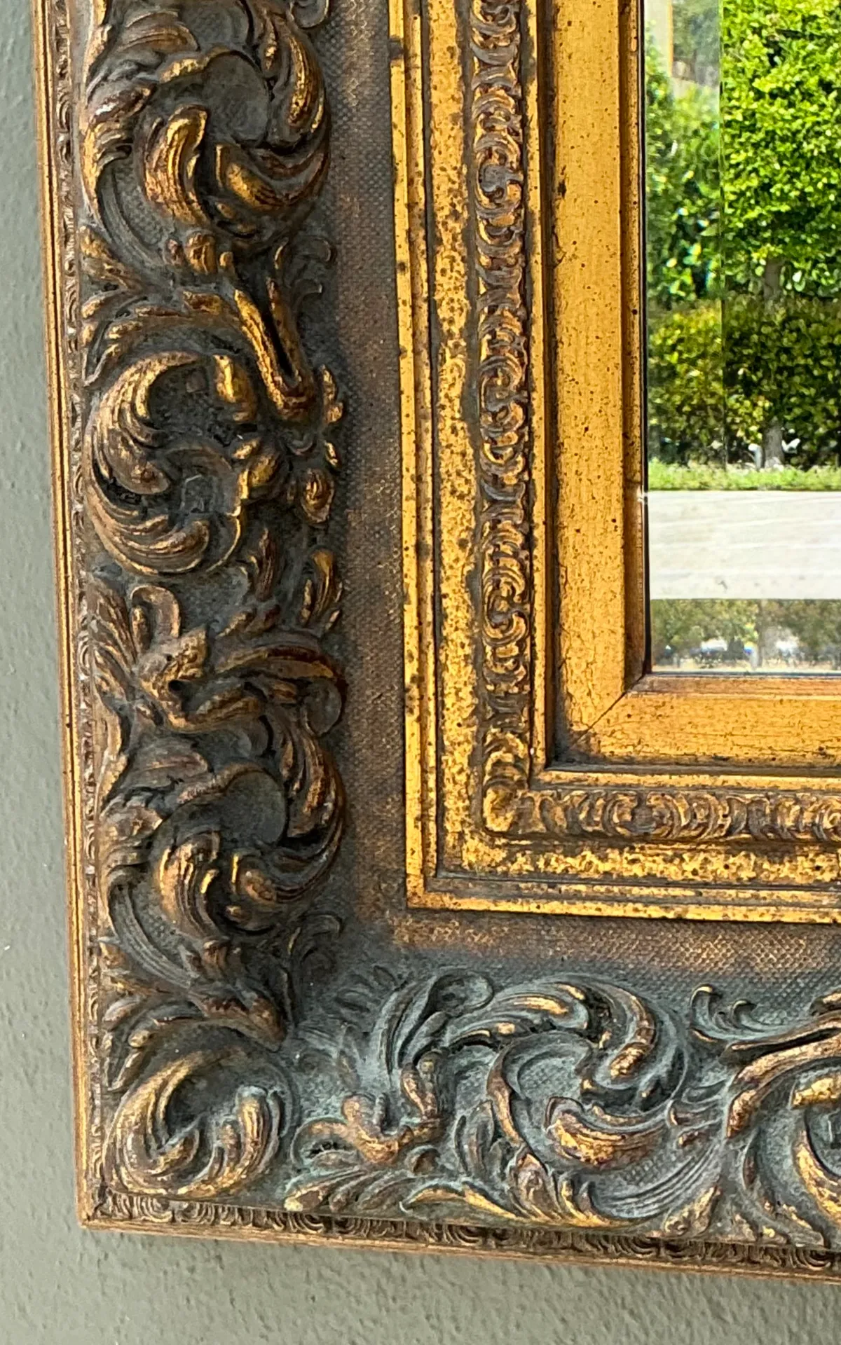 Vintage Ornate Gold and Wood Frame Mirror — additional photo 2