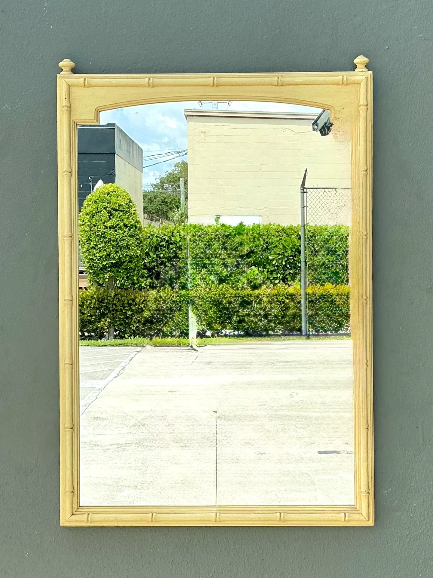 Vintage Faux Bamboo Rectangular Mirror — additional photo 2