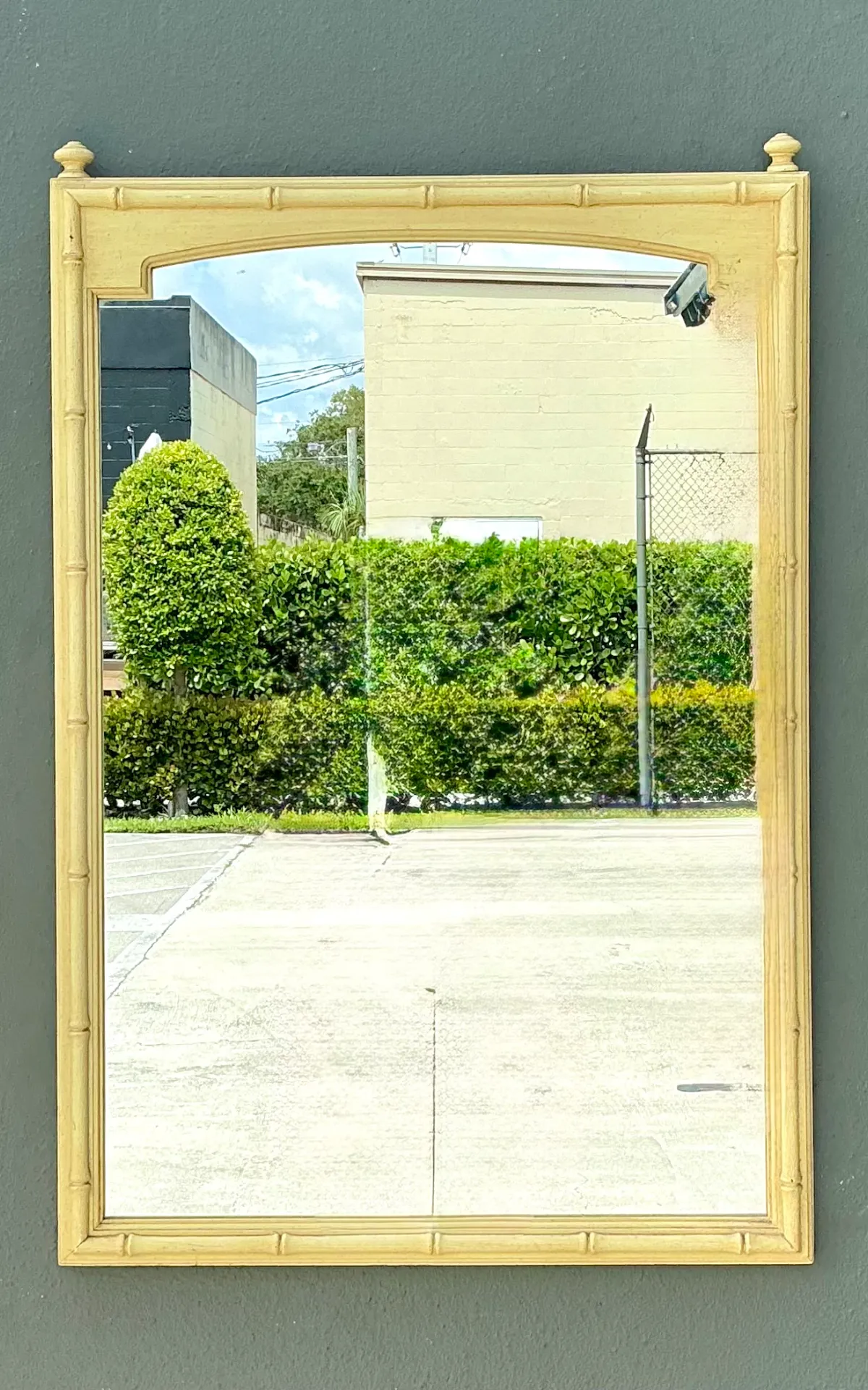Vintage Faux Bamboo Rectangular Mirror — additional photo 2