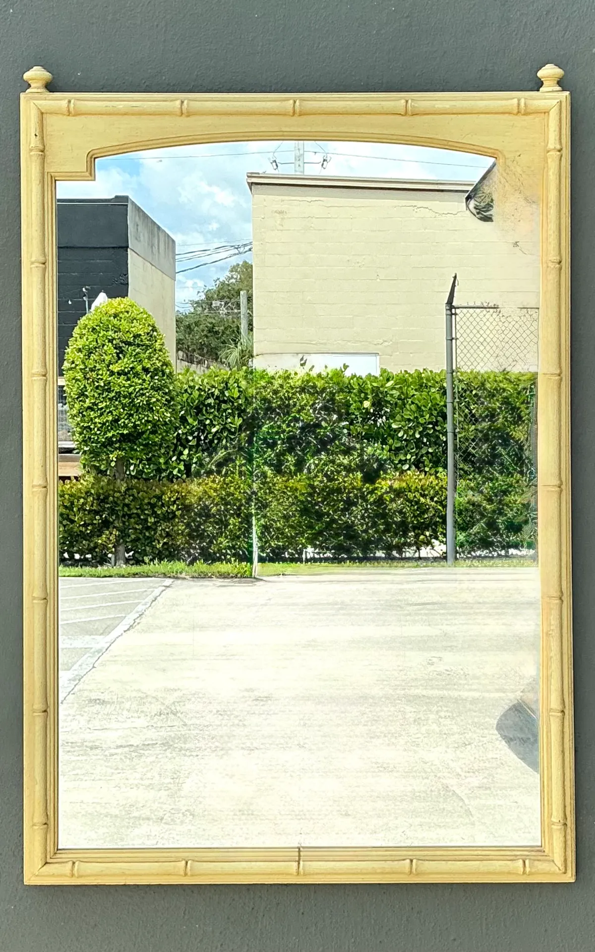 Vintage Faux Bamboo Rectangular Mirror