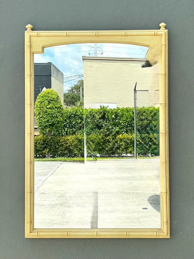 Vintage Faux Bamboo Rectangular Mirror — additional photo 5