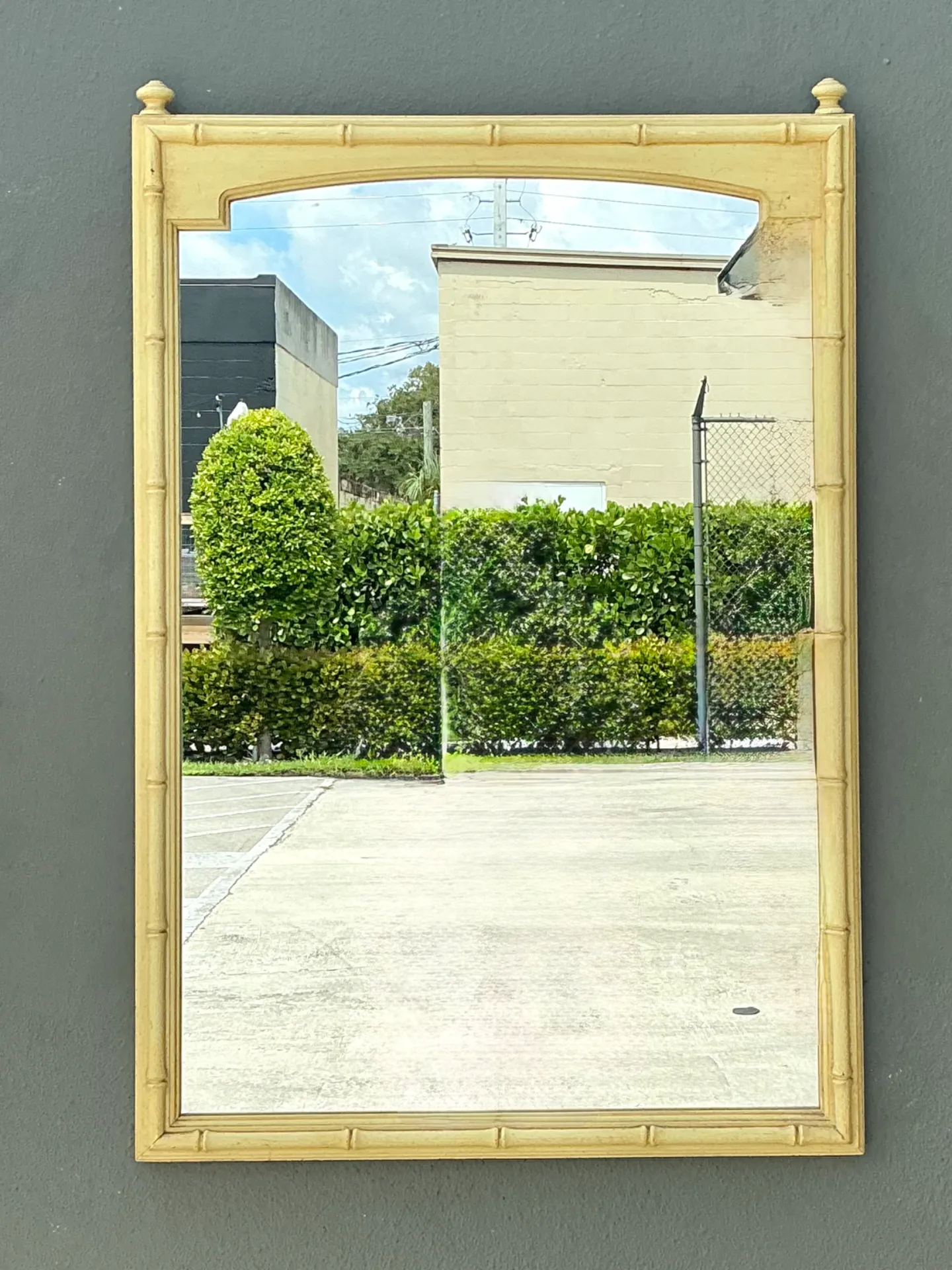 Vintage Faux Bamboo Rectangular Mirror — additional photo 6