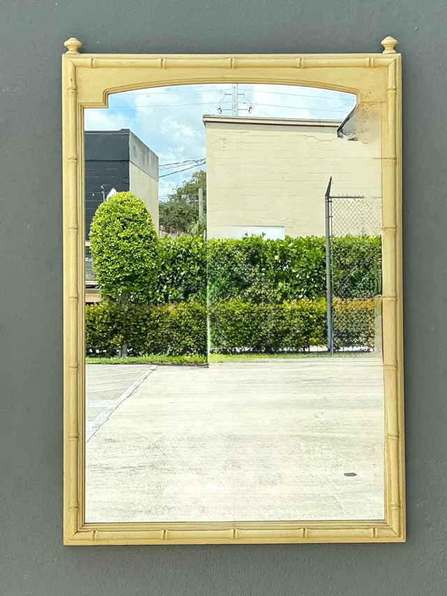 Vintage Faux Bamboo Rectangular Mirror — additional photo 6