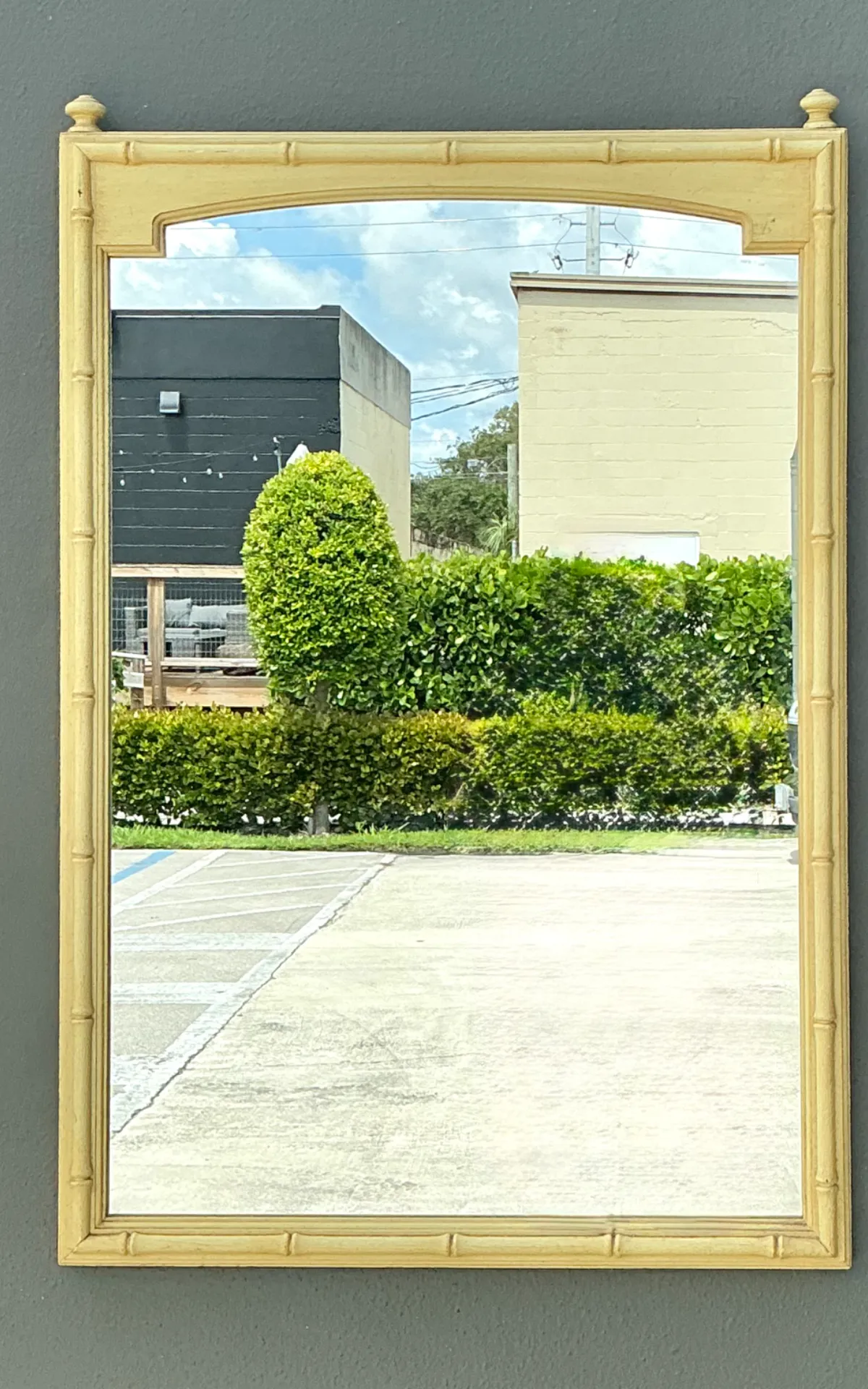 Vintage Faux Bamboo Rectangular Mirror — additional photo 3