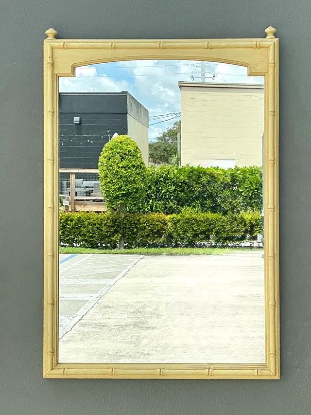 Vintage Faux Bamboo Rectangular Mirror — additional photo 3