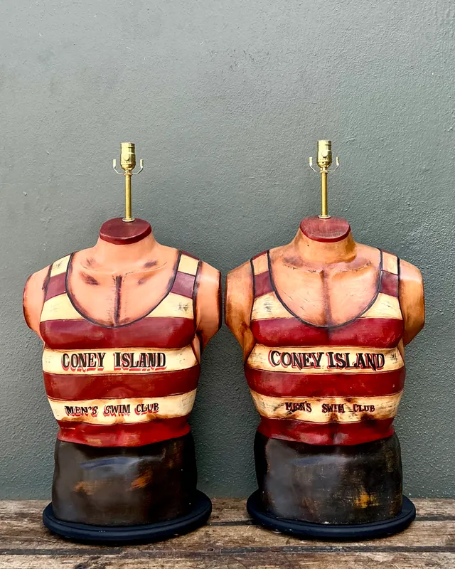 Vintage Coney Island Men's Swim Club Lamps — additional photo 5
