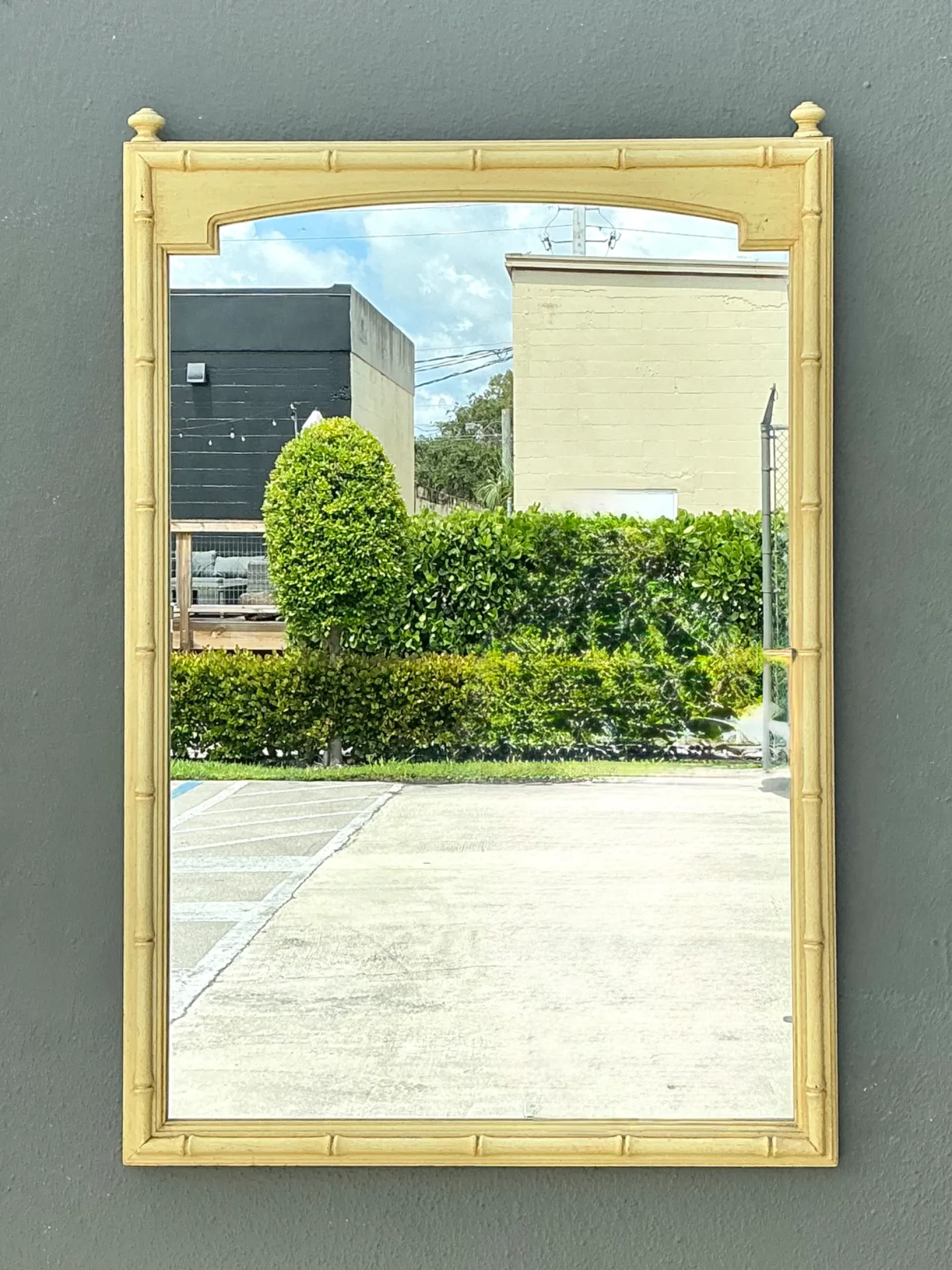Vintage Faux Bamboo Rectangular Mirror — additional photo 8