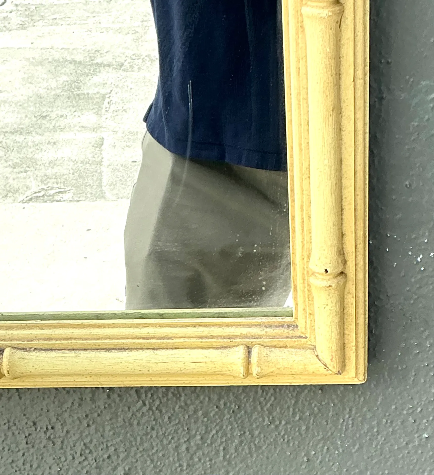 Vintage Faux Bamboo Rectangular Mirror — additional photo 4