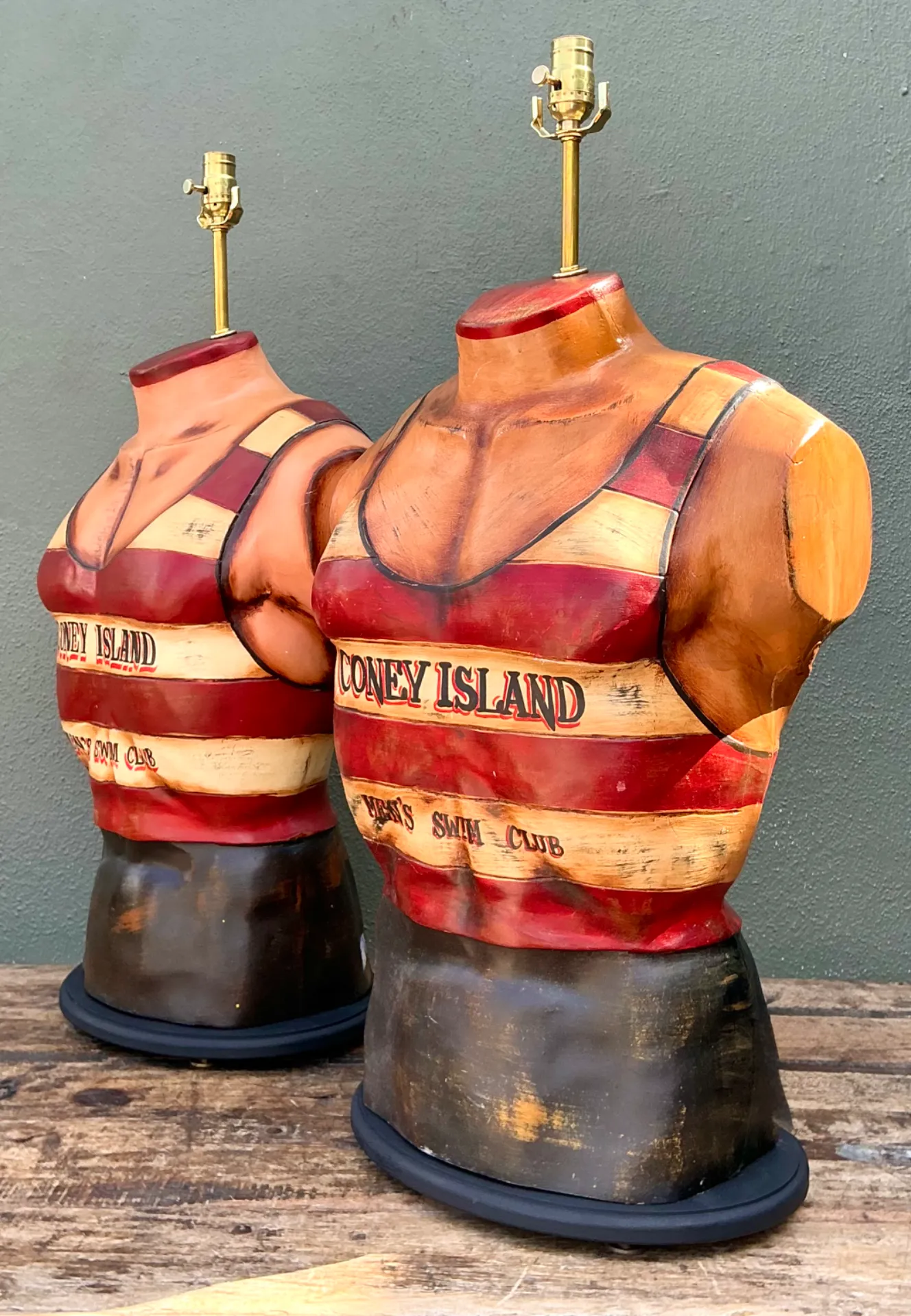 Vintage Coney Island Men's Swim Club Lamps — additional photo 4