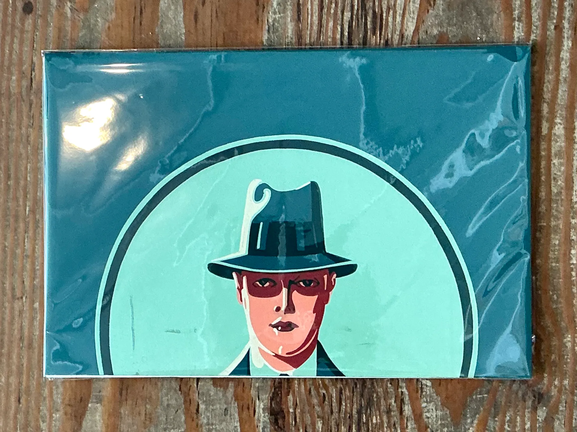 Vintage Figurative Painting of Man in Hat On Paper — additional photo 8