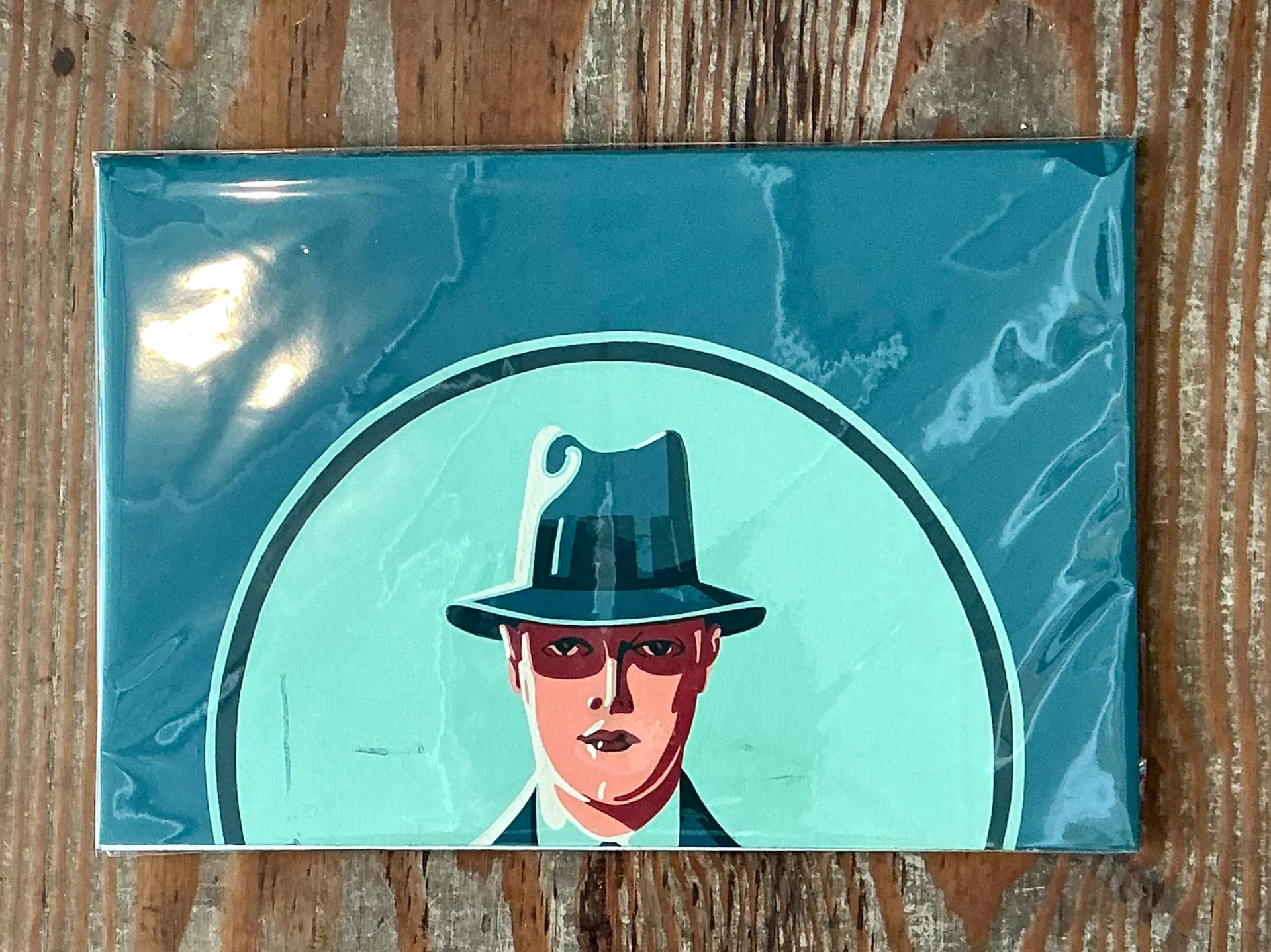 Vintage Figurative Painting of Man in Hat On Paper — additional photo 4