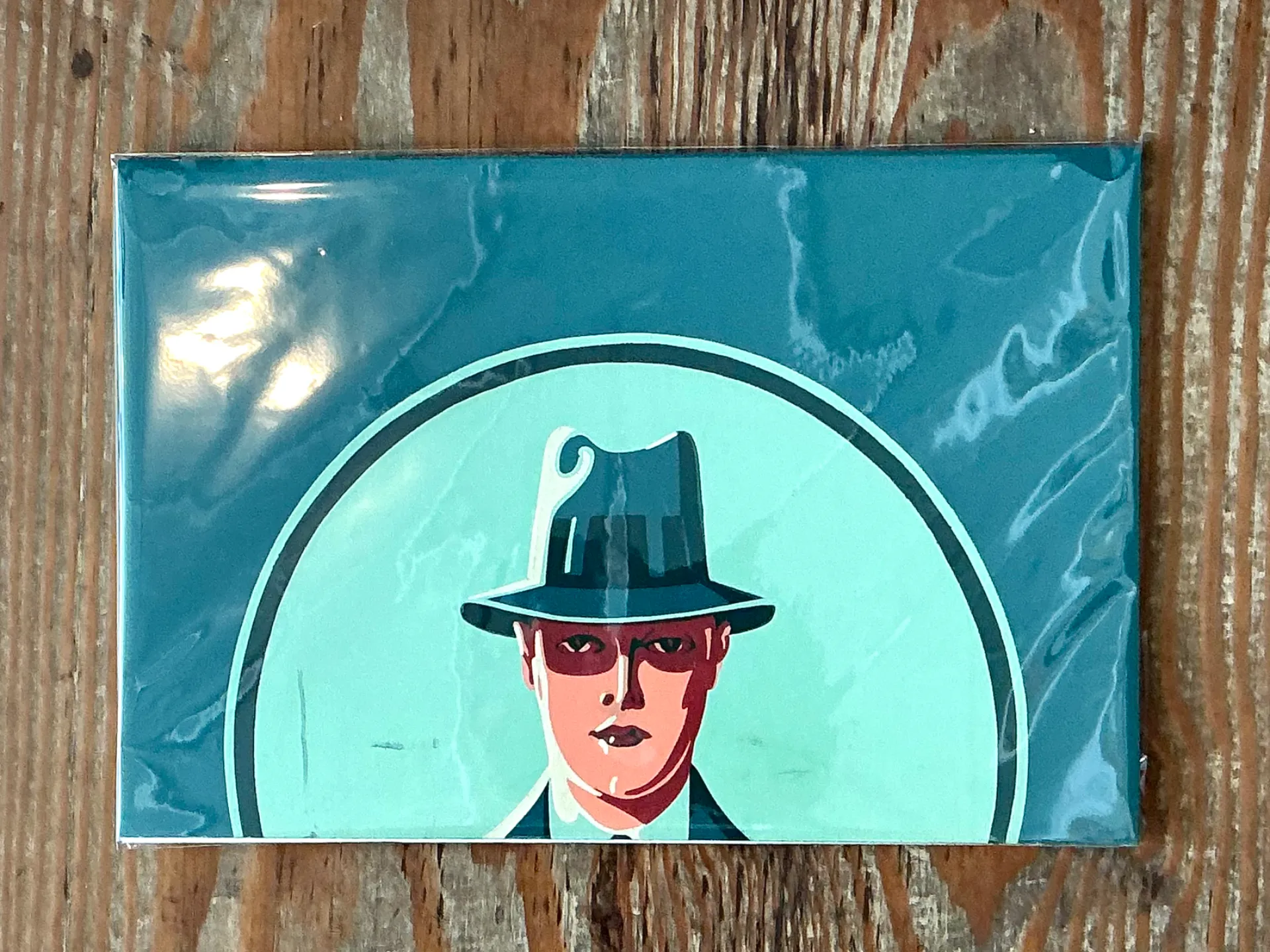 Vintage Figurative Painting of Man in Hat On Paper — additional photo 2
