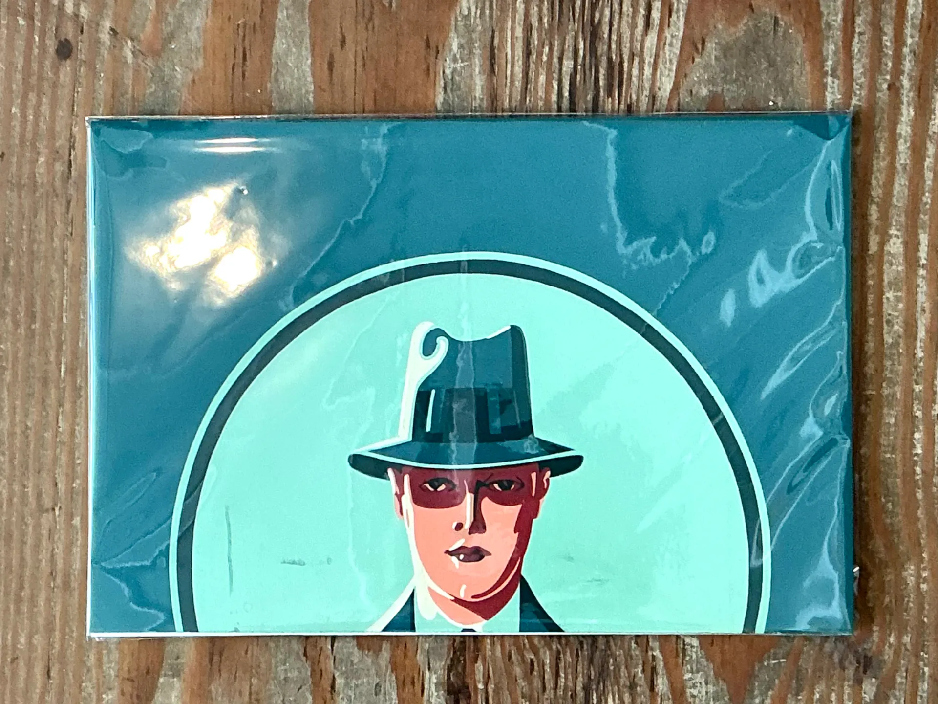 Vintage Figurative Painting of Man in Hat On Paper — additional photo 3
