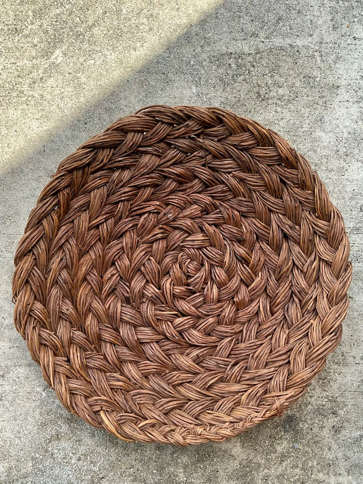 Vintage Handwoven Rattan  Bowl — additional photo 7