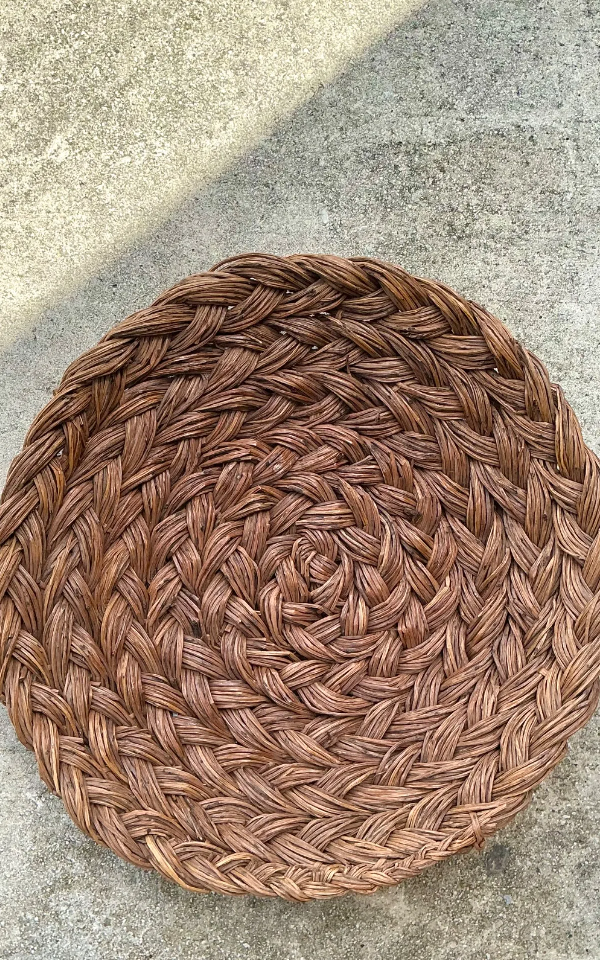 Vintage Handwoven Rattan Bowl