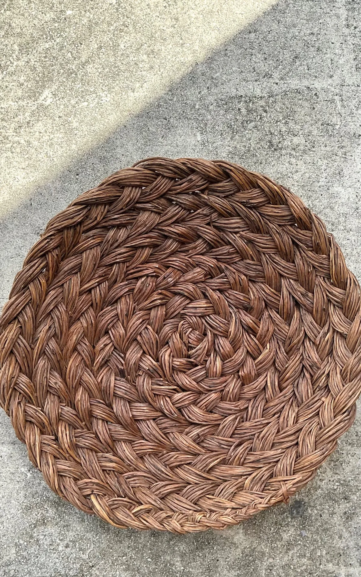 Vintage Handwoven Rattan Bowl — additional photo 3