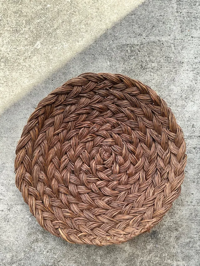 Vintage Handwoven Rattan Bowl — additional photo 3