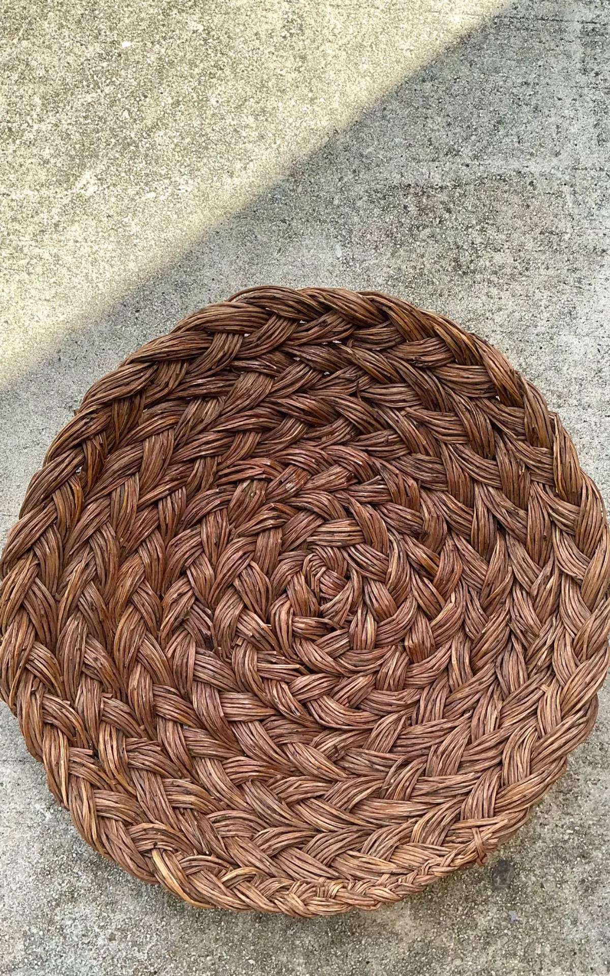 Vintage Handwoven Rattan  Bowl — additional photo 5
