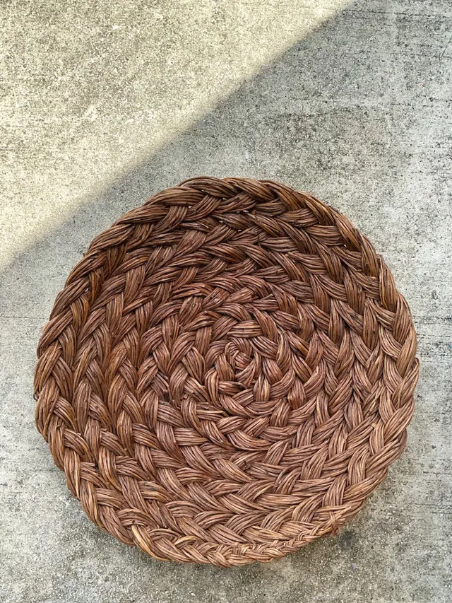 Vintage Handwoven Rattan Bowl — additional photo 5