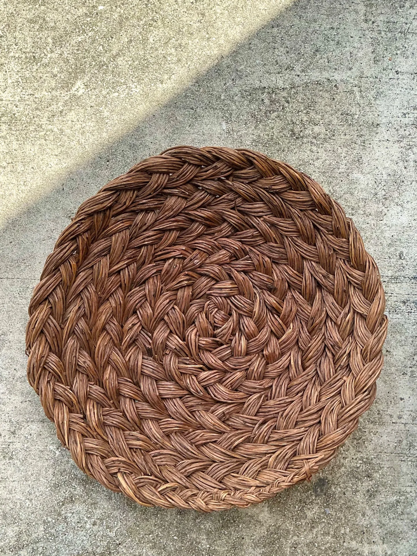 Vintage Handwoven Rattan  Bowl — additional photo 8