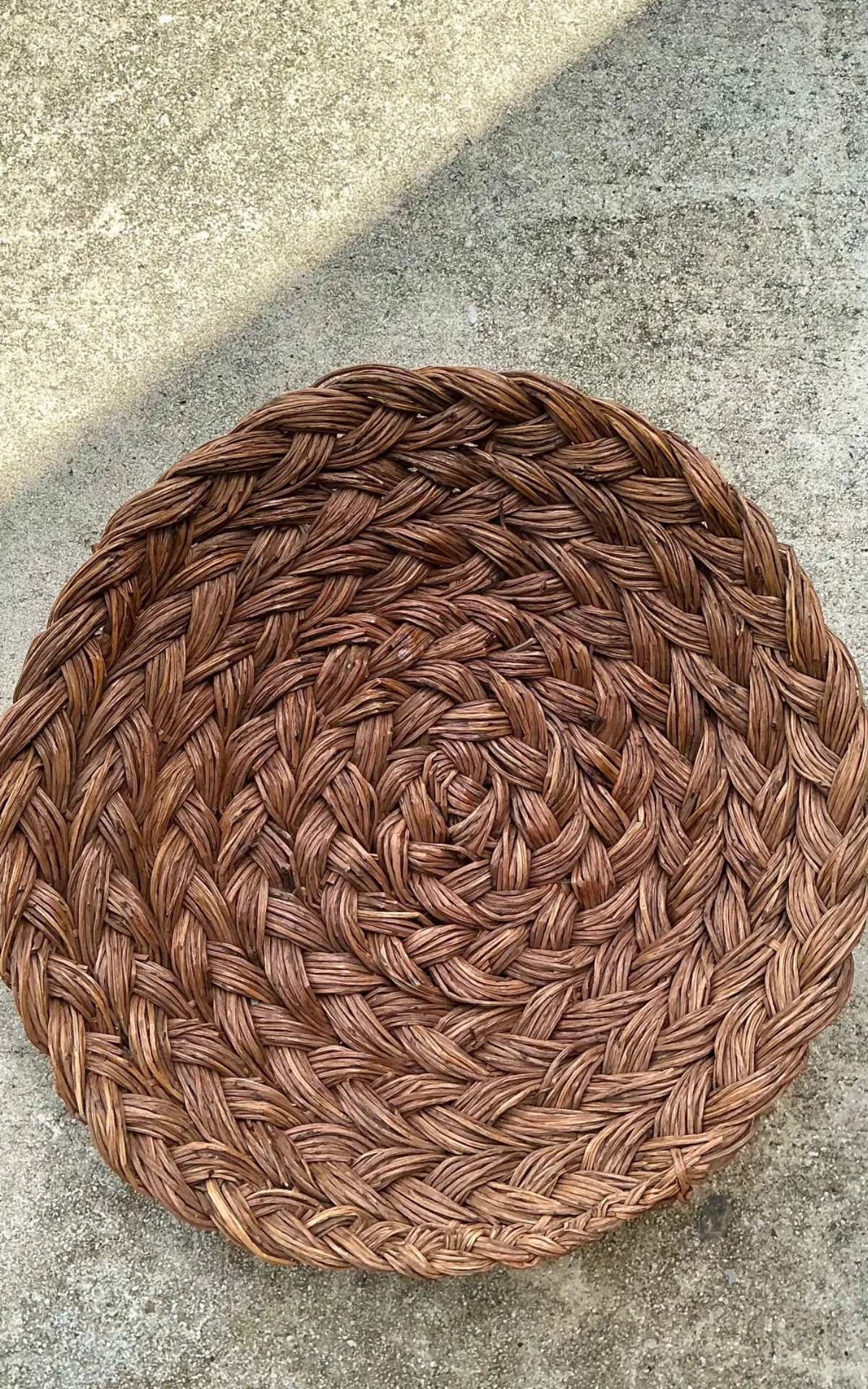 Vintage Handwoven Rattan Bowl — additional photo 8