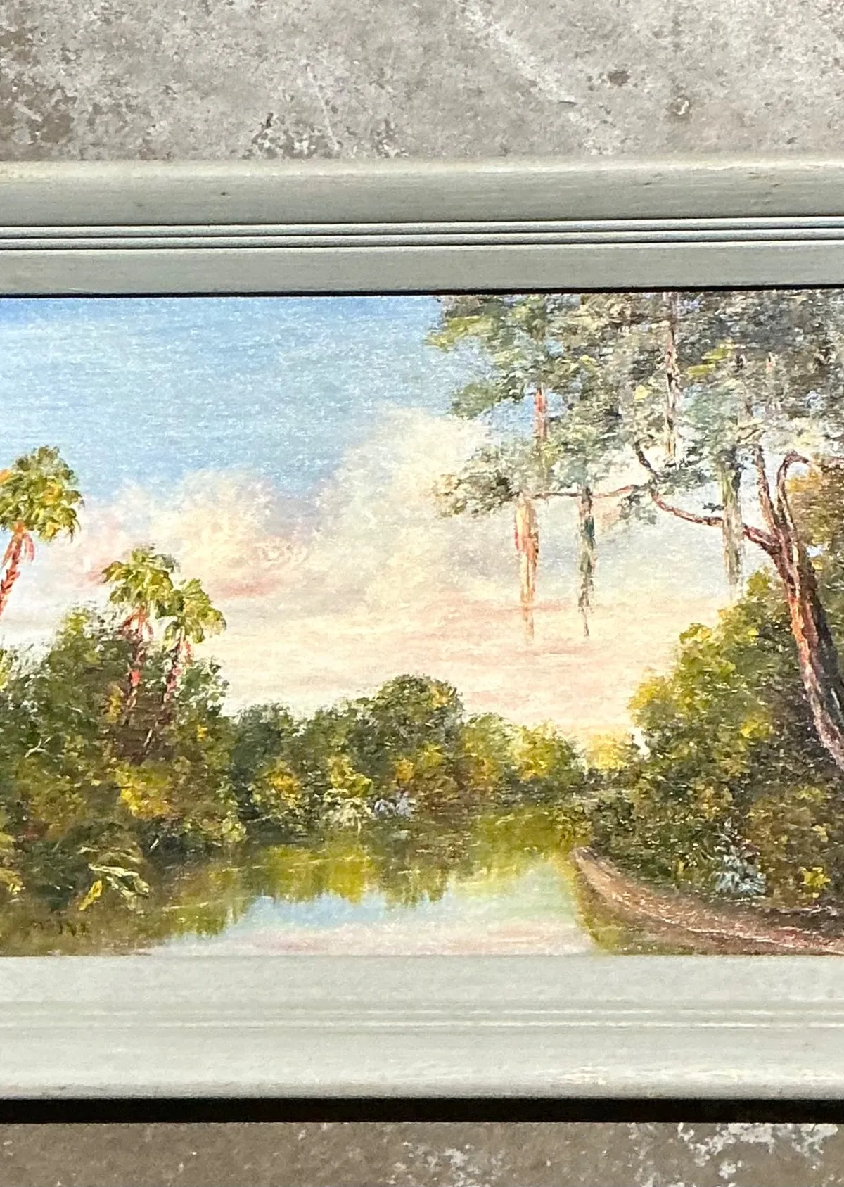 Vintage Landscape Oil Painting on Board — additional photo 5