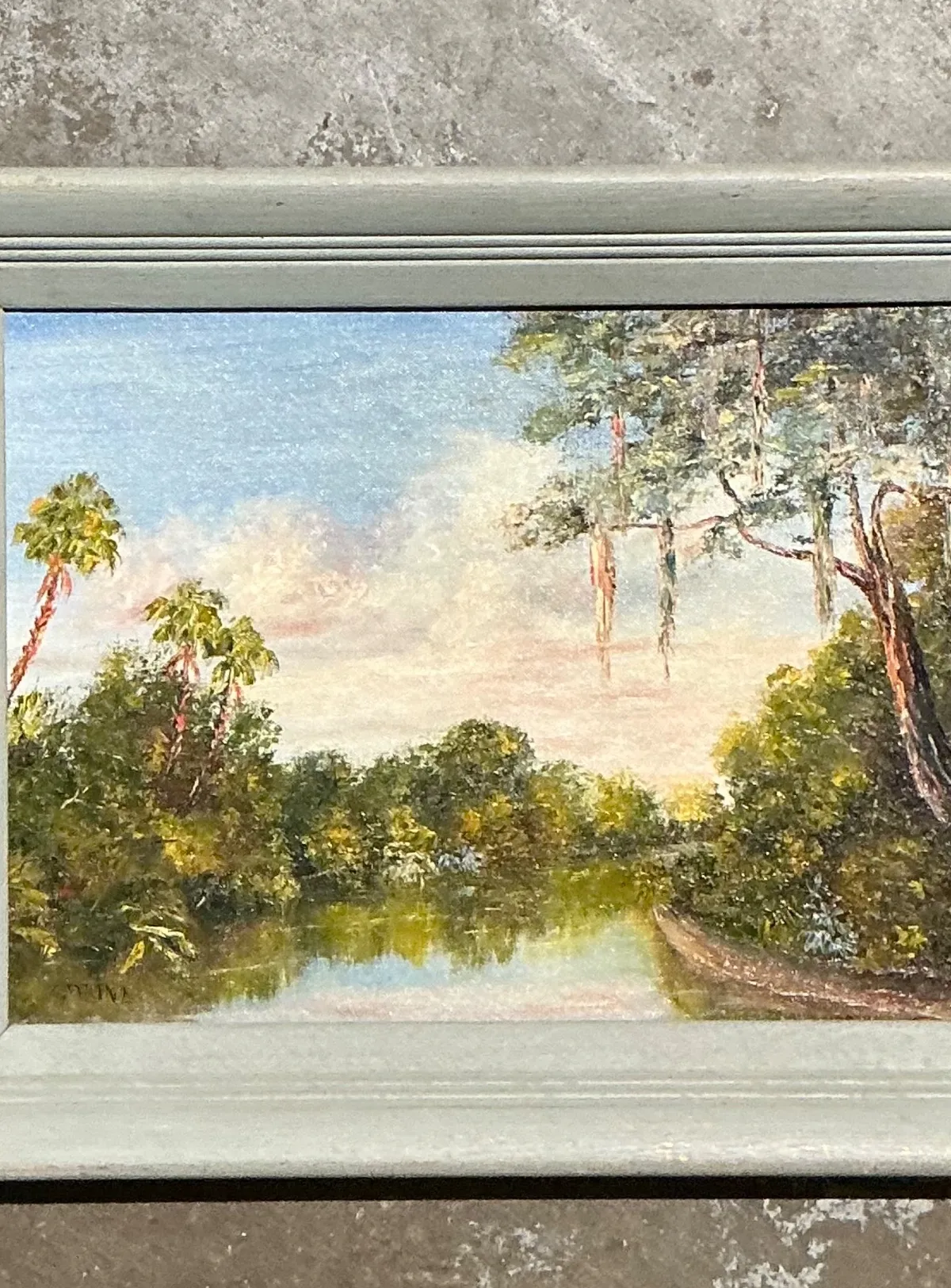 Vintage Landscape Oil Painting on Board — additional photo 7