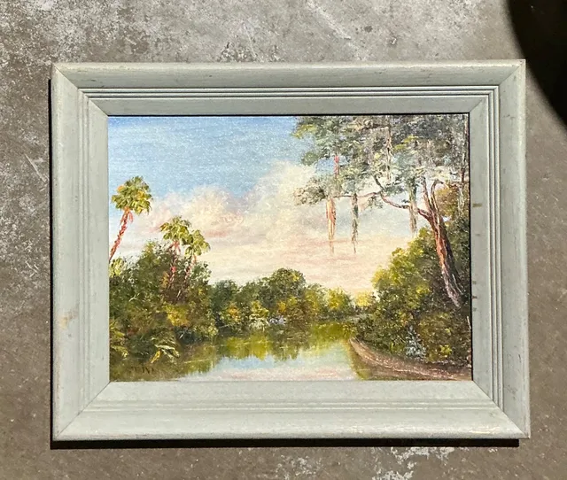 Vintage Landscape Oil Painting on Board — additional photo 7