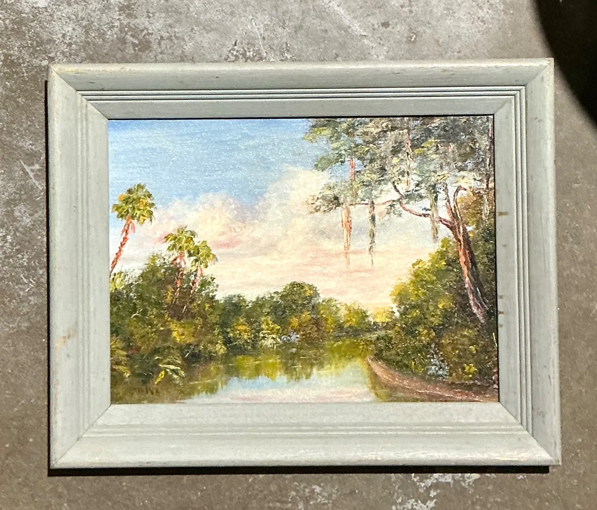 Vintage Landscape Oil Painting on Board — additional photo 8