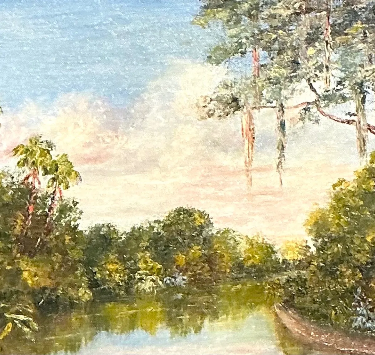 Vintage Landscape Oil Painting on Board — additional photo 6