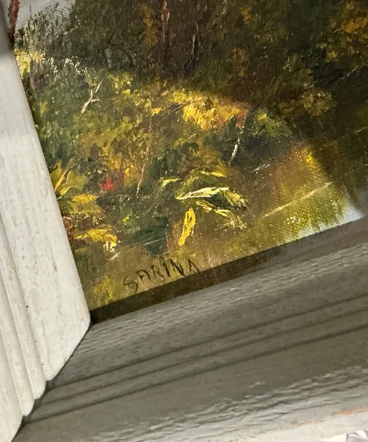 Vintage Landscape Oil Painting on Board