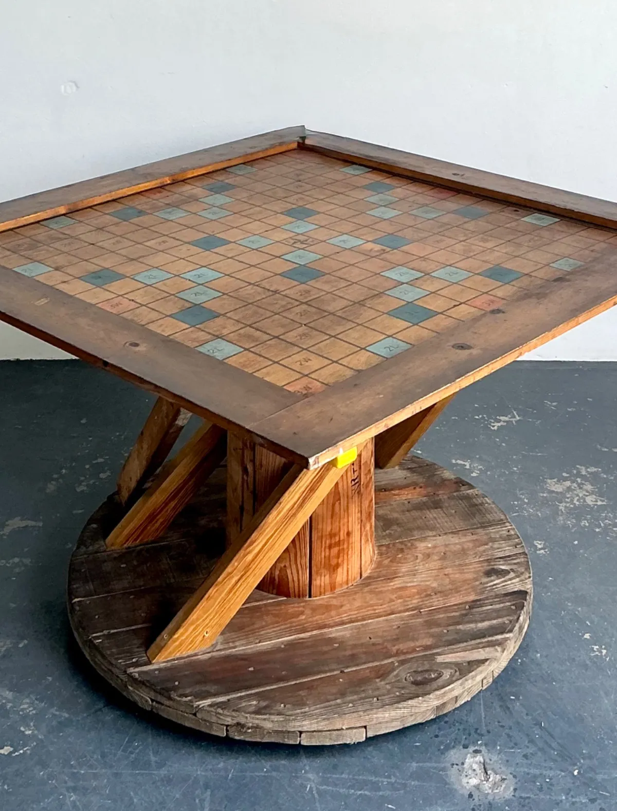 Vintage Monumental Wood Scrabble Board Game Table — additional photo 3