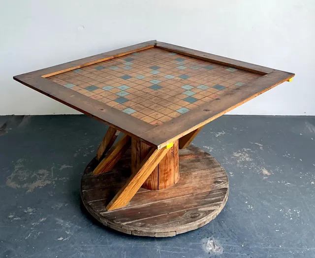 Vintage Monumental Wood Scrabble Board Game Table — additional photo 3