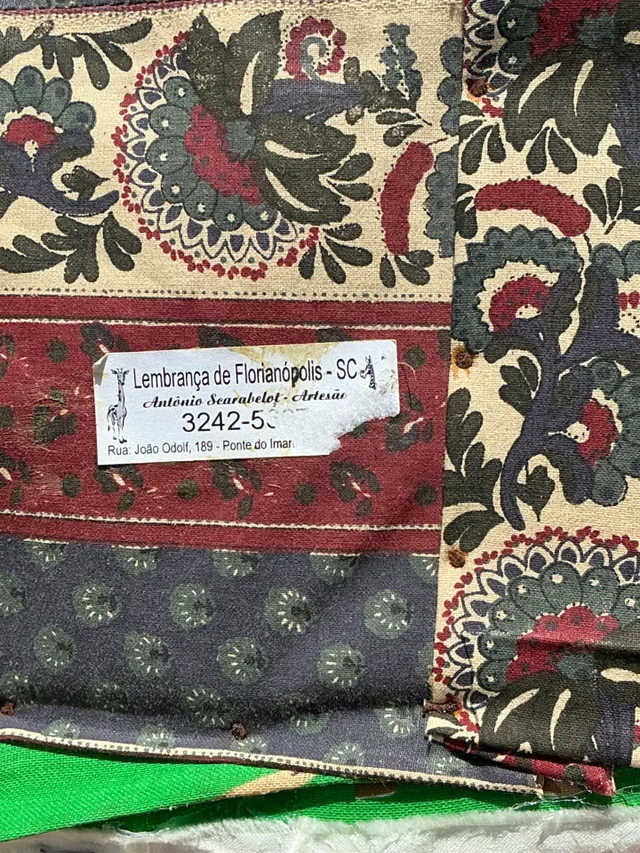 Vintage Handcrafted Textile and Wood Animal Bench — additional photo 4