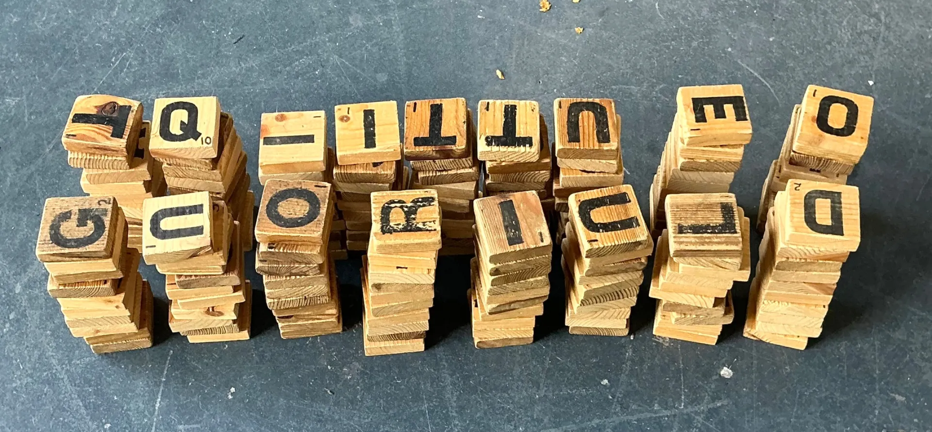 Vintage Monumental Wood Scrabble Board Game Table — additional photo 4