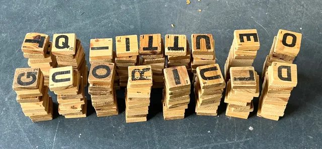 Vintage Monumental Wood Scrabble Board Game Table — additional photo 4
