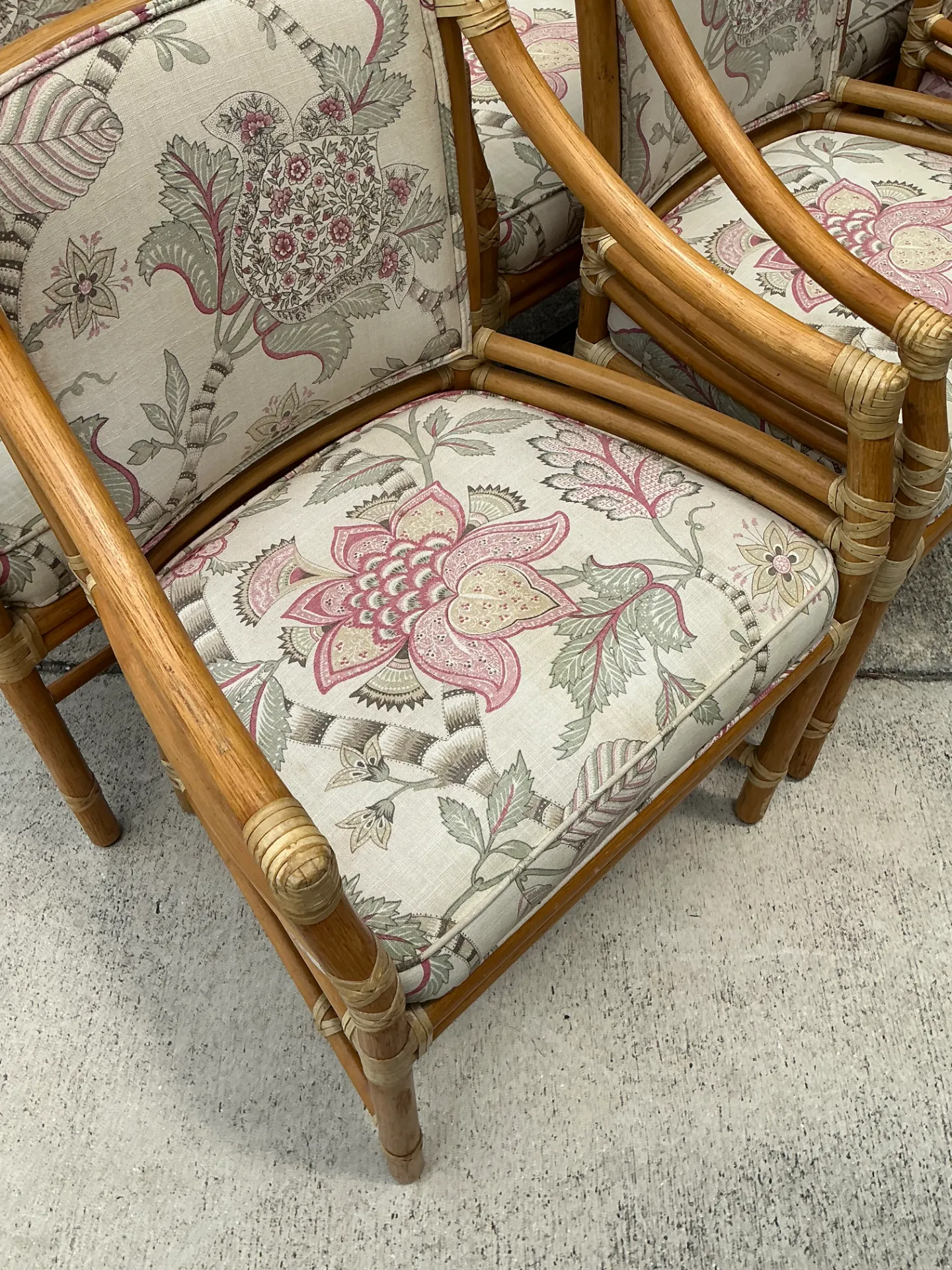 Vintage McGuire Target Back Dining Chairs - Set Of 8 — additional photo 3
