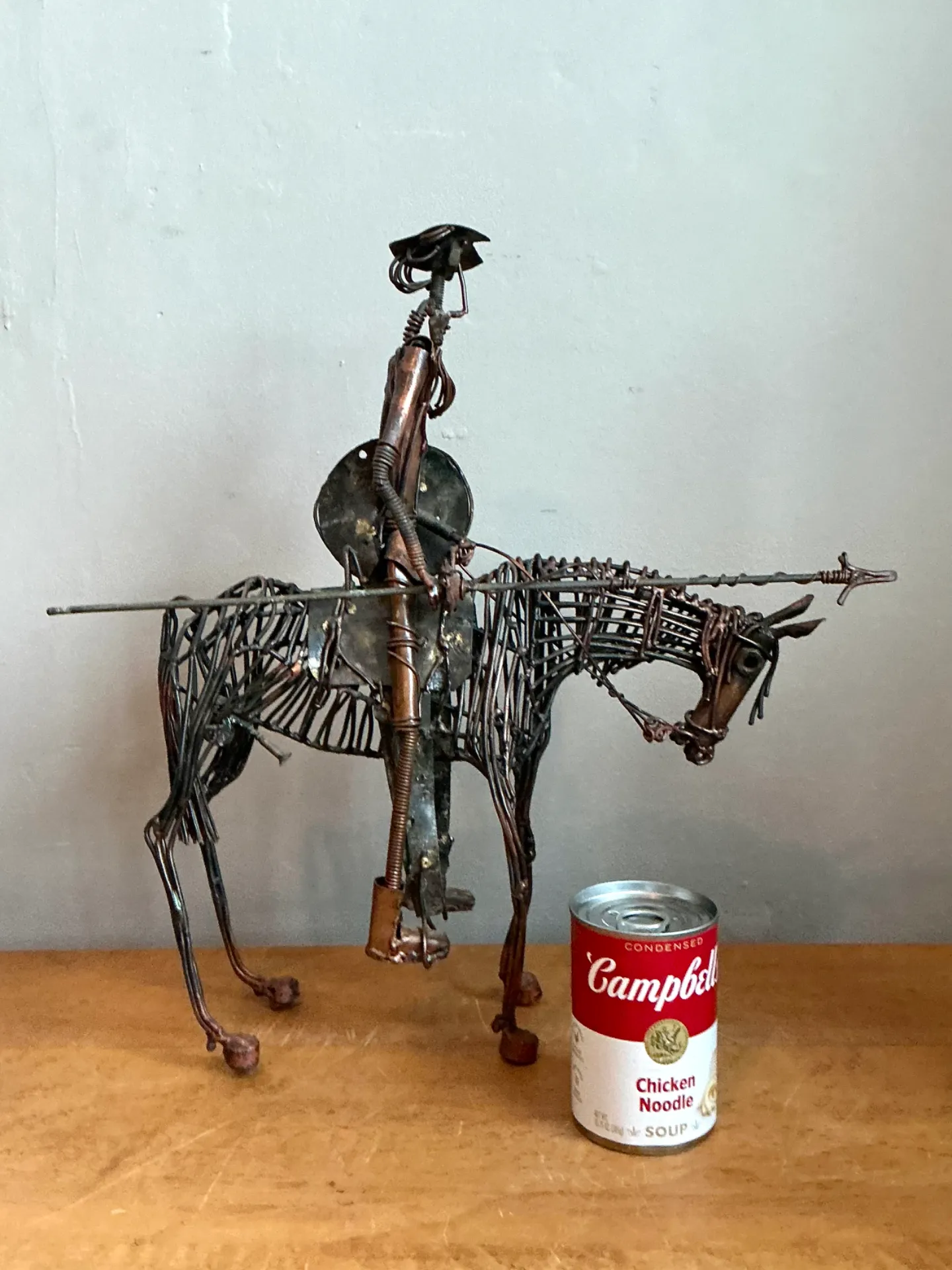 Vintage Wire Don Quixote and Horse Sculpture — additional photo 8