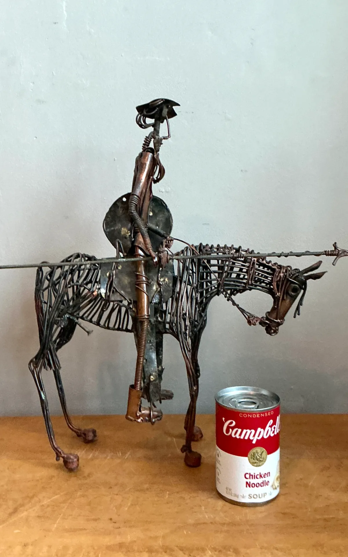 Vintage Wire Don Quixote and Horse Sculpture — additional photo 8