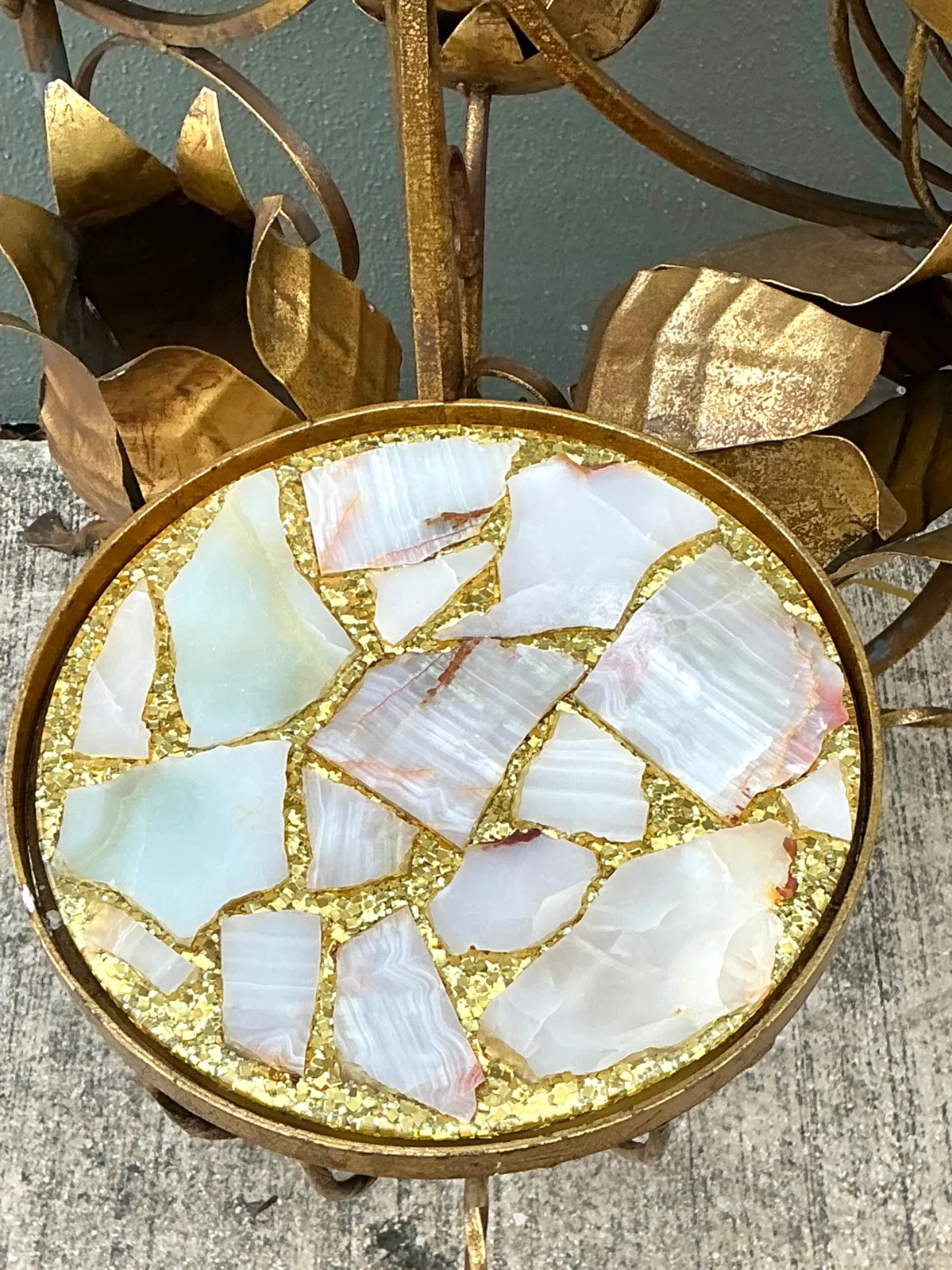 Mid-Century Italian Tole Flower Floor Lamp — additional photo 3