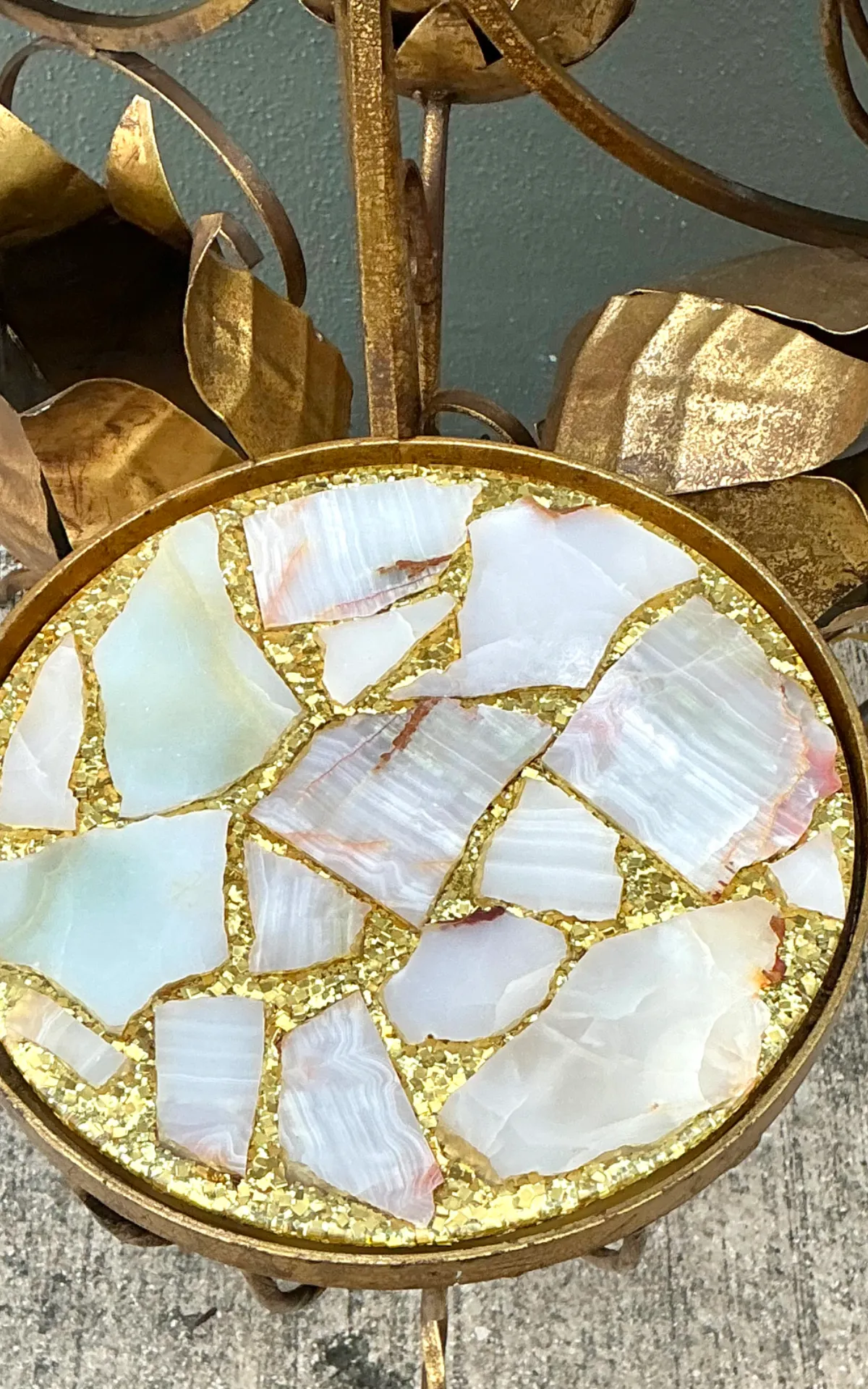 Mid-Century Italian Tole Flower Floor Lamp — additional photo 3