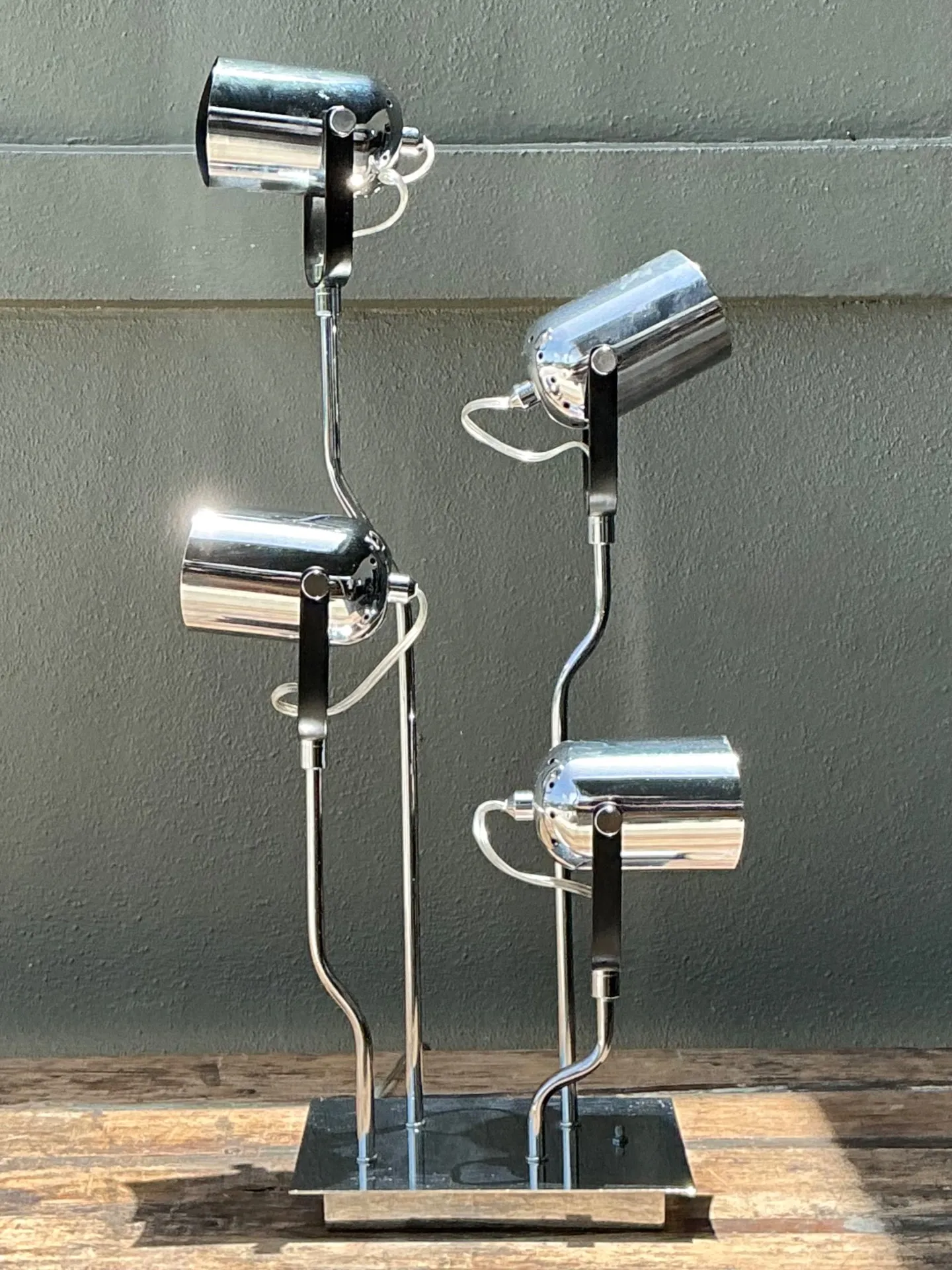 Vintage Van Teal Industrial Chrome Multi-Light Lamp — additional photo 7