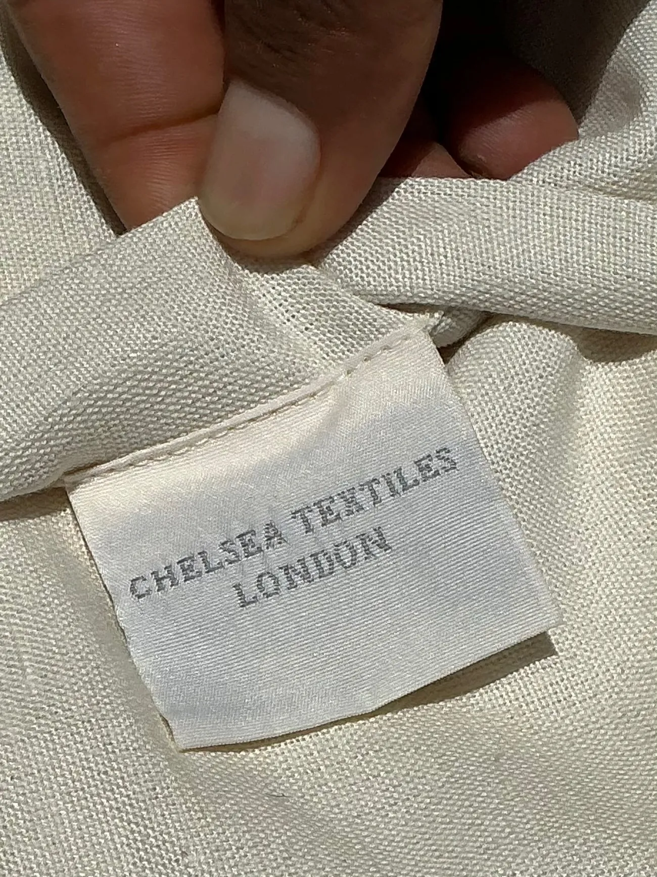 Vintage Chelsea Textile London Floral Embroidered Fabric Pillow — additional photo 1