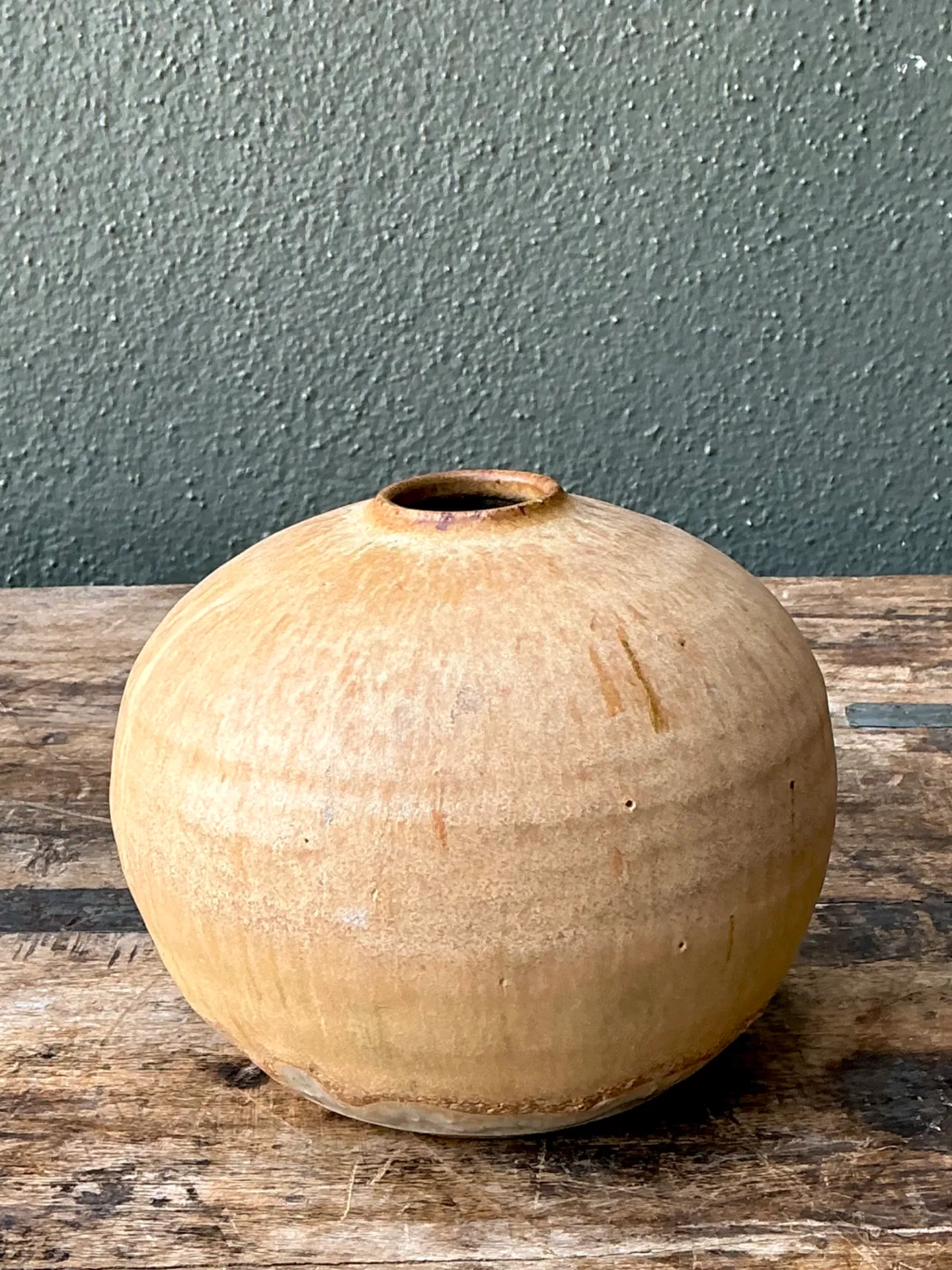 Vintage Earth Tone Ceramic Vessel — additional photo 7