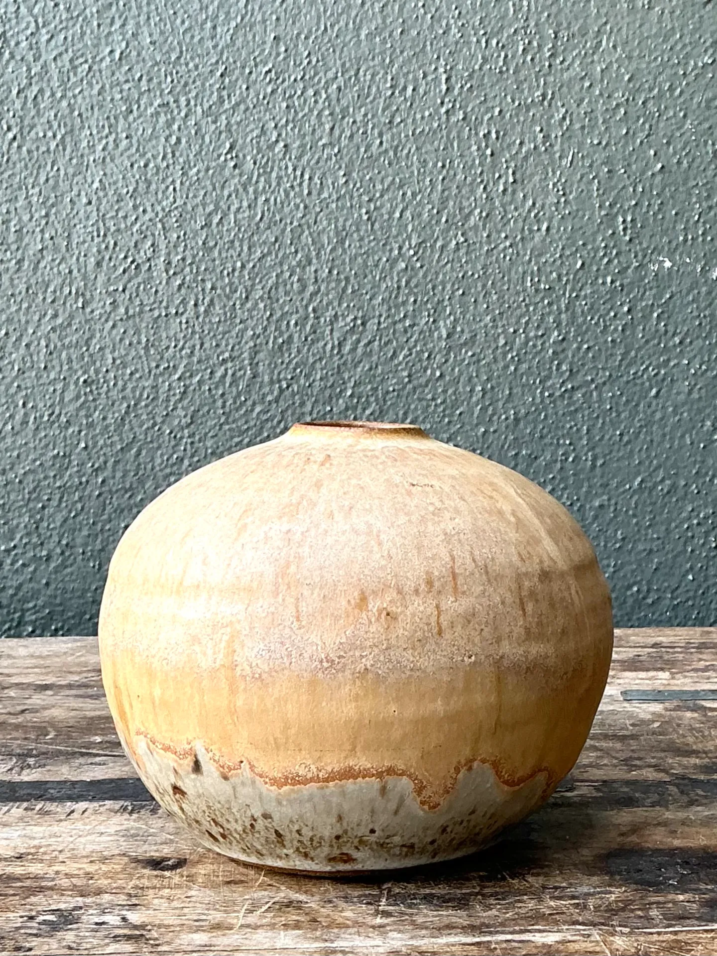 Vintage Earth Tone Ceramic Vessel — additional photo 1