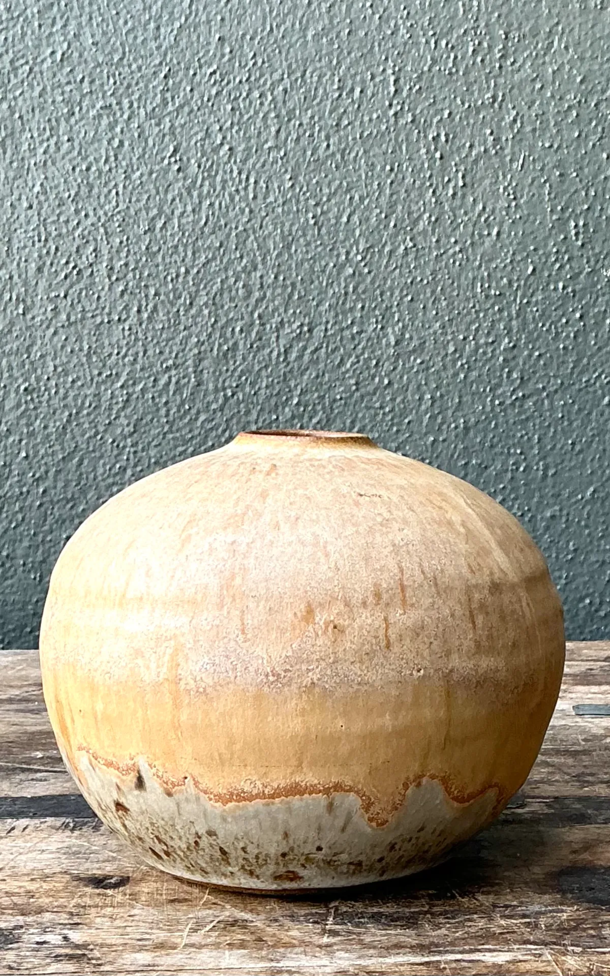 Vintage Earth Tone Ceramic Vessel