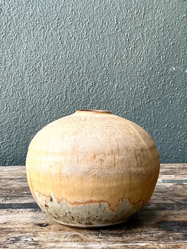 Vintage Earth Tone Ceramic Vessel — additional photo 1